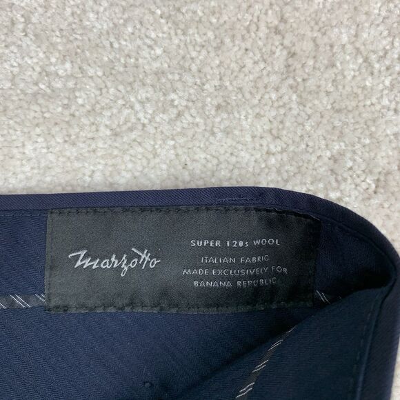 Banana Republic Italian Wool Dress Pant Mens 36 (Fits 38)  Blue Marzotto Stretch - Picture 9 of 14